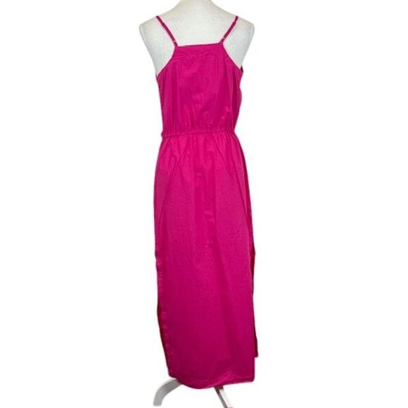 Young Fabulous & Broke Zoya Dress in Flamenco Pink Cotton Bow Front Size Small - Picture 5 of 13